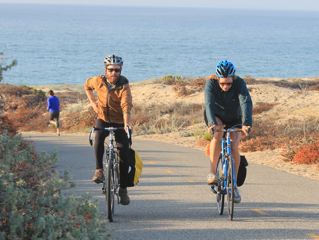 The proposed FORTAG route incorporates segments of the existing Monterey Bay Coastal Recreation Trail[6]