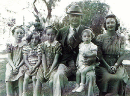 Judge James A. Bardin and Geraldine Mary Bardin with their children on the farm that is now the Rural Development Center